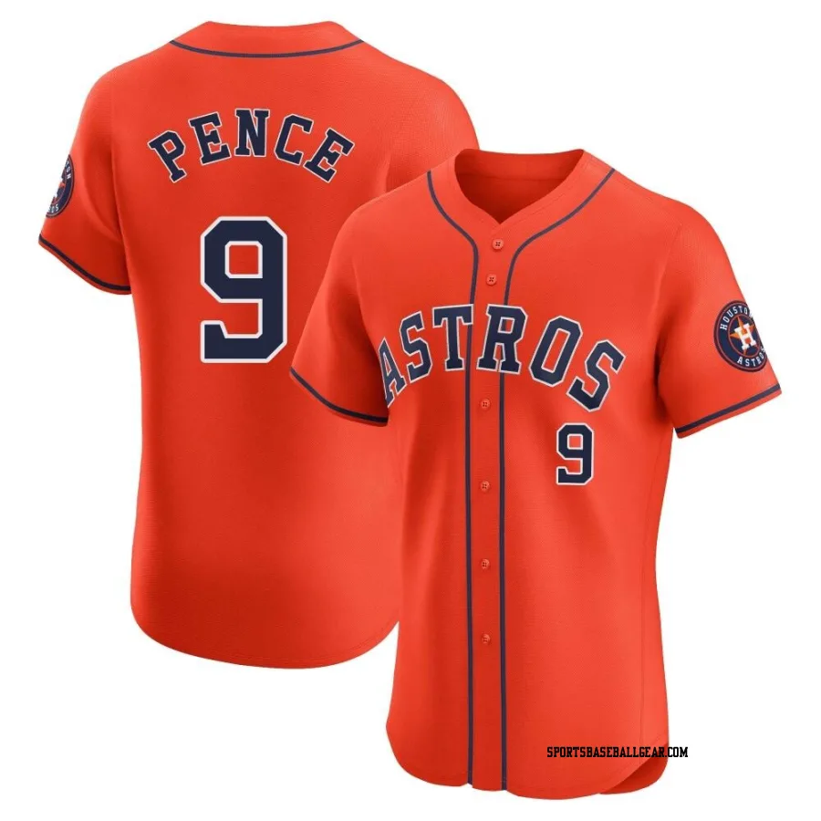 Hunter Pence Men's Houston Astros Orange Elite Alternate Vapor Premier Jersey
