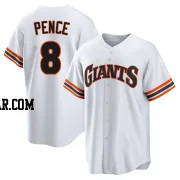 Hunter Pence Men's San Francisco Giants White Limited Throwback Cooperstown Collection Jersey
