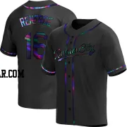 Hunter Renfroe Men's Kansas City Royals Black Holographic Replica Alternate Jersey
