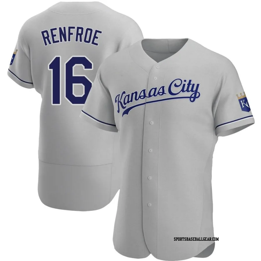 Hunter Renfroe Men's Kansas City Royals Gray Authentic Road Jersey