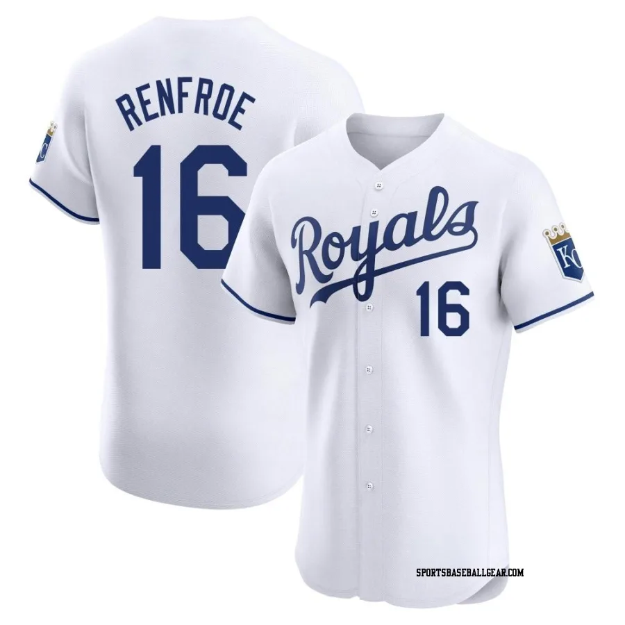Hunter Renfroe Men's Kansas City Royals White Elite Home Jersey
