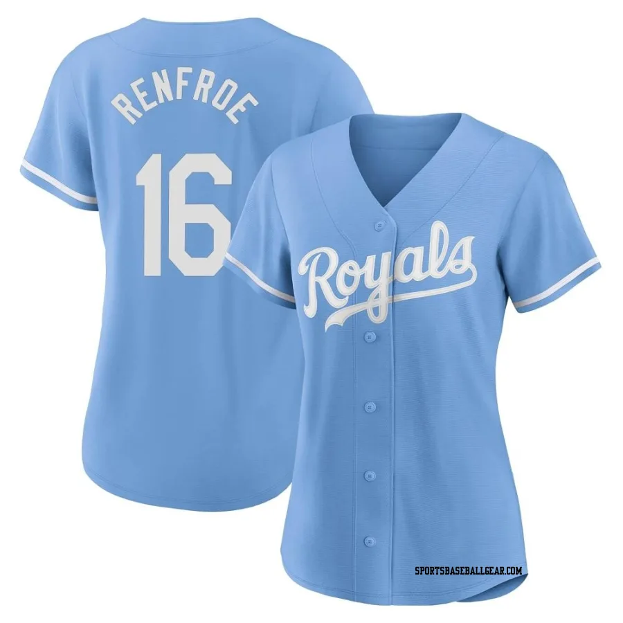 Hunter Renfroe Women's Kansas City Royals Light Blue Authentic 2022 Alternate Jersey