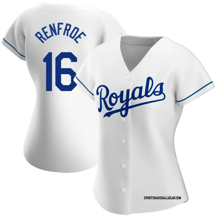 Hunter Renfroe Women's Kansas City Royals White Replica Home Jersey