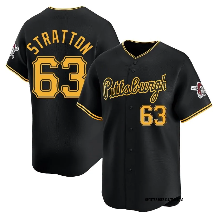 Hunter Stratton Men's Pittsburgh Pirates Black Limited Alternate Jersey