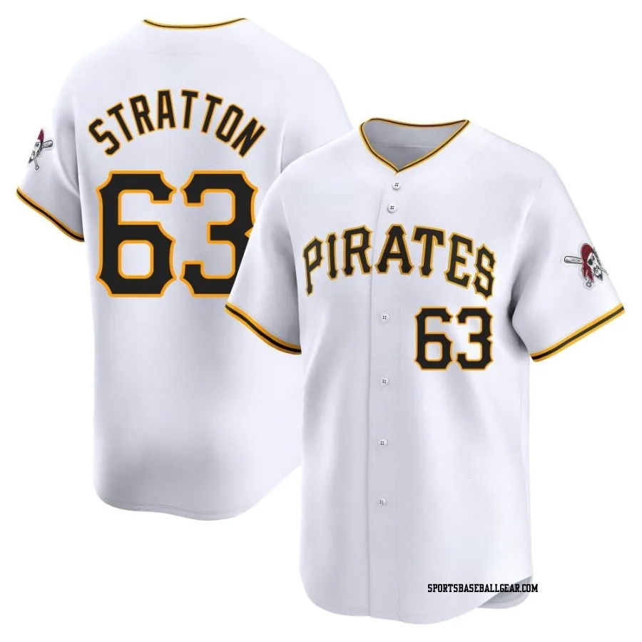 Hunter Stratton Men's Pittsburgh Pirates White Limited Home Jersey