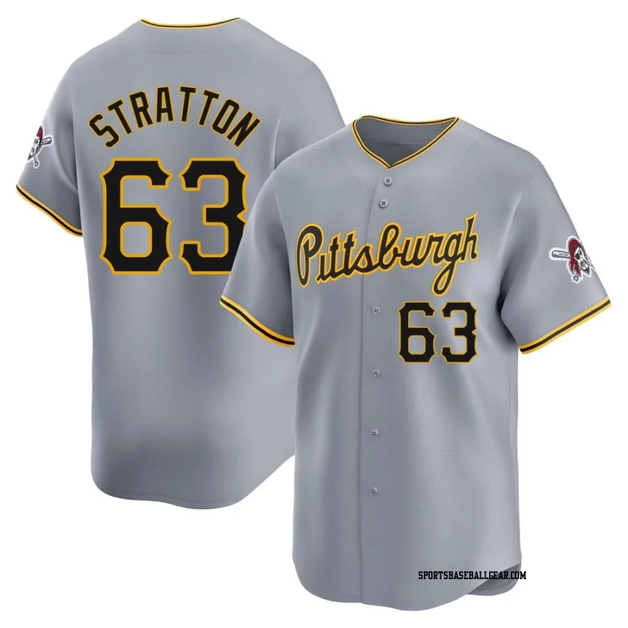 Hunter Stratton Youth Pittsburgh Pirates Gray Limited Away Jersey