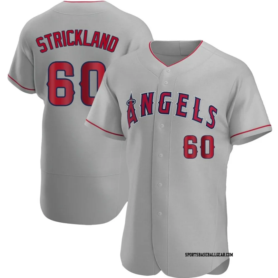 Hunter Strickland Men's Los Angeles Angels Gray Authentic Road Jersey