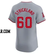 Hunter Strickland Men's Los Angeles Angels Gray Elite Road Jersey