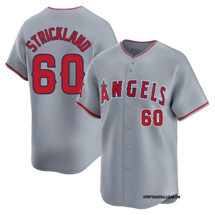 Hunter Strickland Men's Los Angeles Angels Gray Limited Away Jersey
