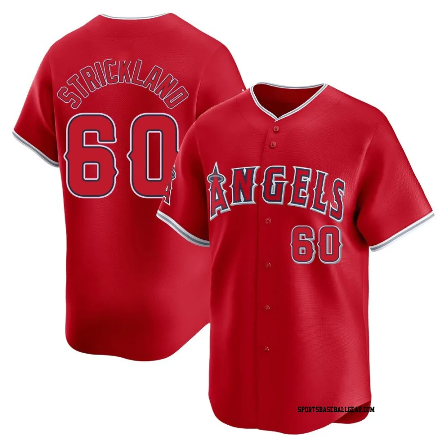Hunter Strickland Men's Los Angeles Angels Red Limited Alternate Jersey