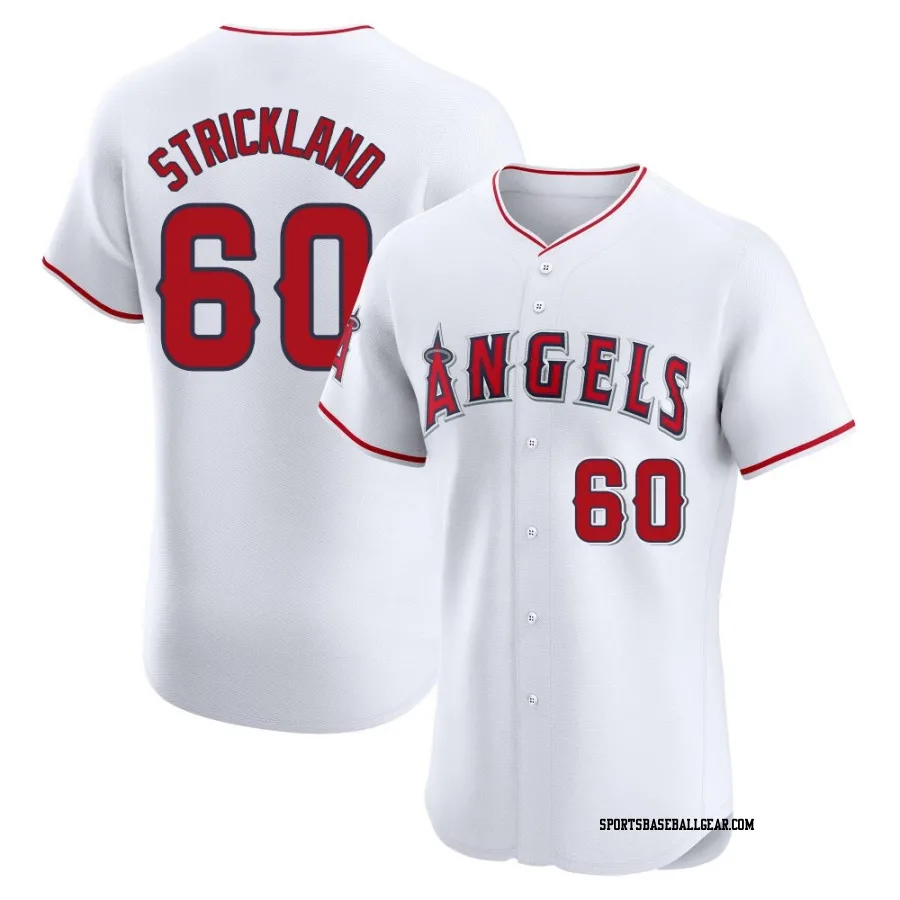 Hunter Strickland Men's Los Angeles Angels White Elite Home Jersey