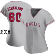 Hunter Strickland Women's Los Angeles Angels Replica Silver Road Jersey