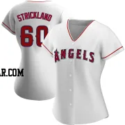 Hunter Strickland Women's Los Angeles Angels White Authentic Home Jersey