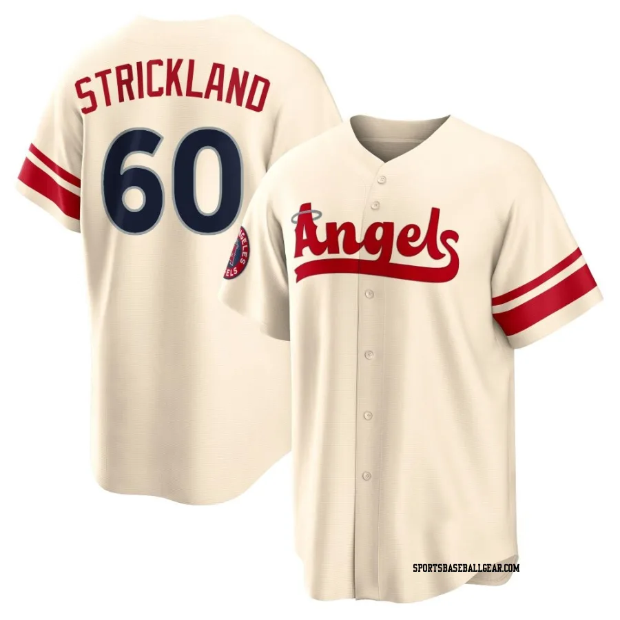 Hunter Strickland Youth Los Angeles Angels Cream Replica 2022 City Connect Jersey