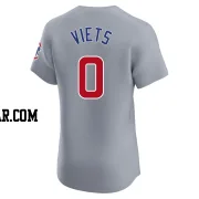 Hunter Viets Men's Chicago Cubs Gray Elite Road Jersey