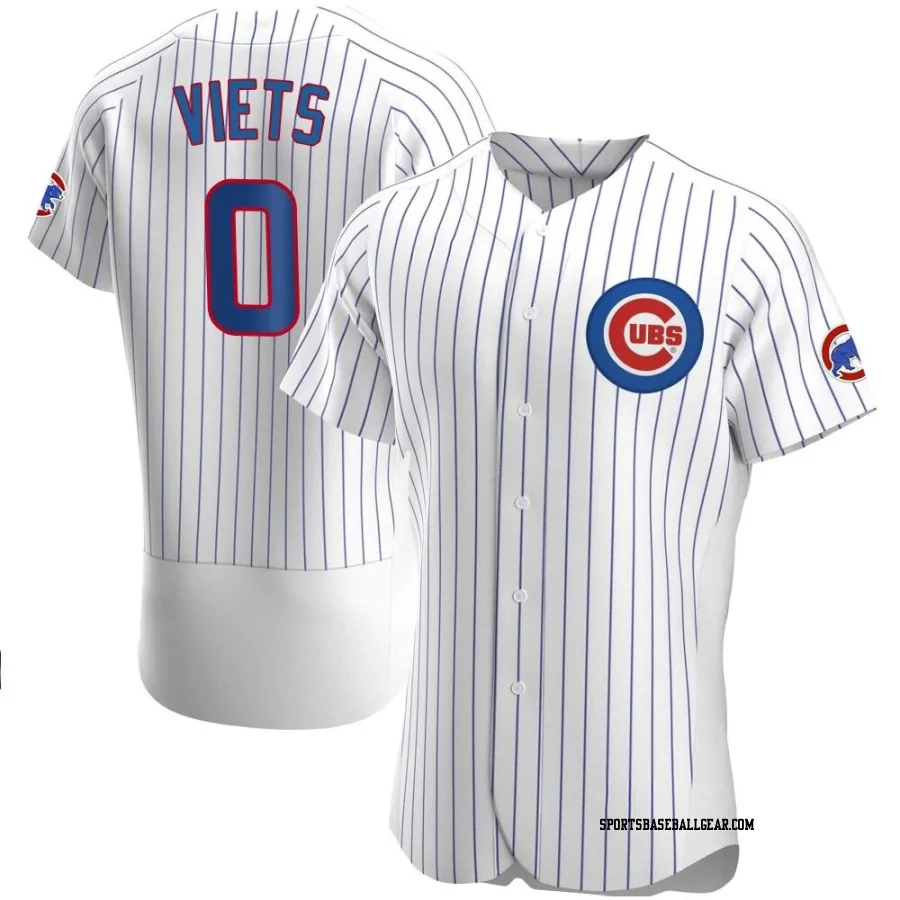 Hunter Viets Men's Chicago Cubs White Authentic Home Jersey