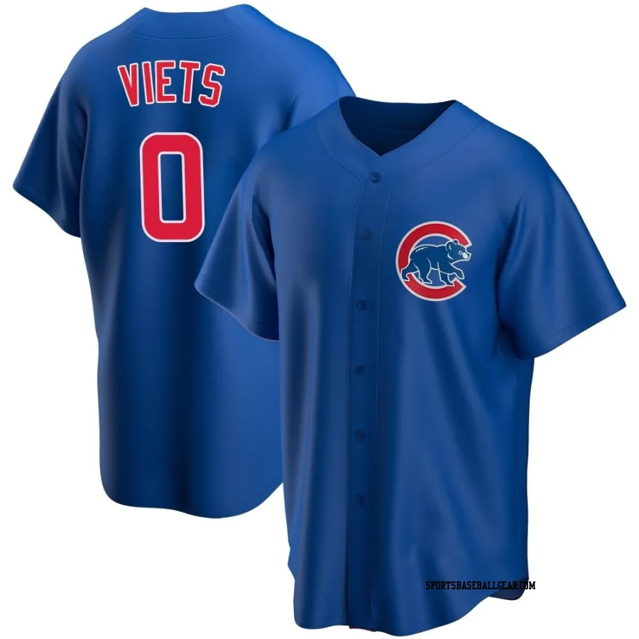 Hunter Viets Youth Chicago Cubs Royal Replica Alternate Jersey