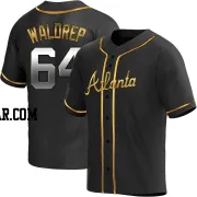 Hurston Waldrep Youth Atlanta Braves Black Golden Replica Alternate Jersey