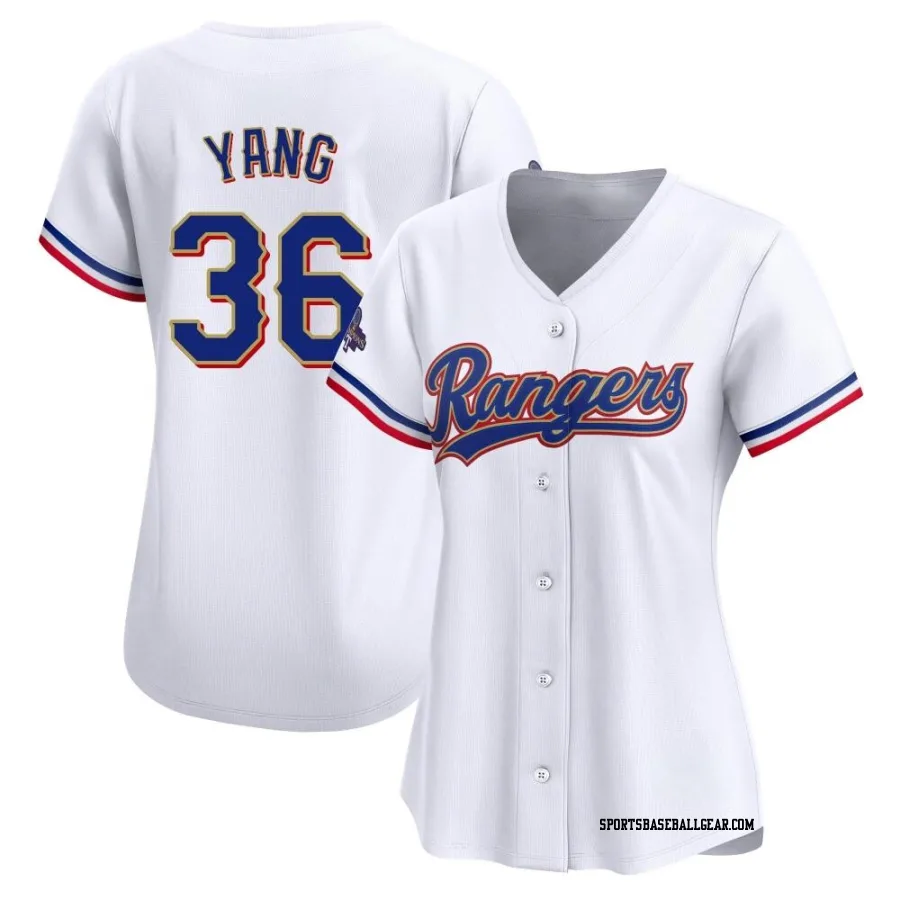 Hyeon-Jong Yang Women's Texas Rangers Gold Limited White 2024 Collection Jersey