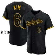 Hyeseong Kim Men's Los Angeles Dodgers Black Authentic Snake Skin City Jersey