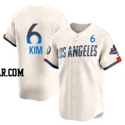 Hyeseong Kim Men's Los Angeles Dodgers Cream Limited 2024 City Connect World Series Champions Jersey