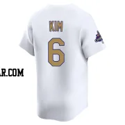 Hyeseong Kim Men's Los Angeles Dodgers Gold Limited White 2025 Collection Jersey