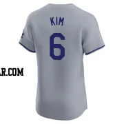 Hyeseong Kim Men's Los Angeles Dodgers Gray Elite Road 2024 World Series Jersey