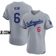Hyeseong Kim Men's Los Angeles Dodgers Gray Elite Road Jersey