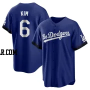 Hyeseong Kim Men's Los Angeles Dodgers Royal Replica 2021 City Connect Jersey