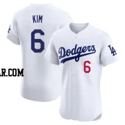 Hyeseong Kim Men's Los Angeles Dodgers White Elite Home Jersey