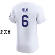 Hyeseong Kim Men's Los Angeles Dodgers White Elite Home Jersey