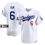 Hyeseong Kim Men's Los Angeles Dodgers White Limited Home 2024 World Series Champions Jersey