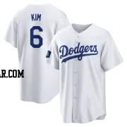 Hyeseong Kim Men's Los Angeles Dodgers White Replica 2024 World Tour Seoul Series Home Jersey