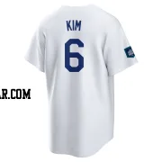 Hyeseong Kim Men's Los Angeles Dodgers White Replica 2024 World Tour Seoul Series Home Jersey
