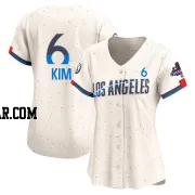 Hyeseong Kim Women's Los Angeles Dodgers Cream Limited 2024 City Connect World Series Champions Jersey