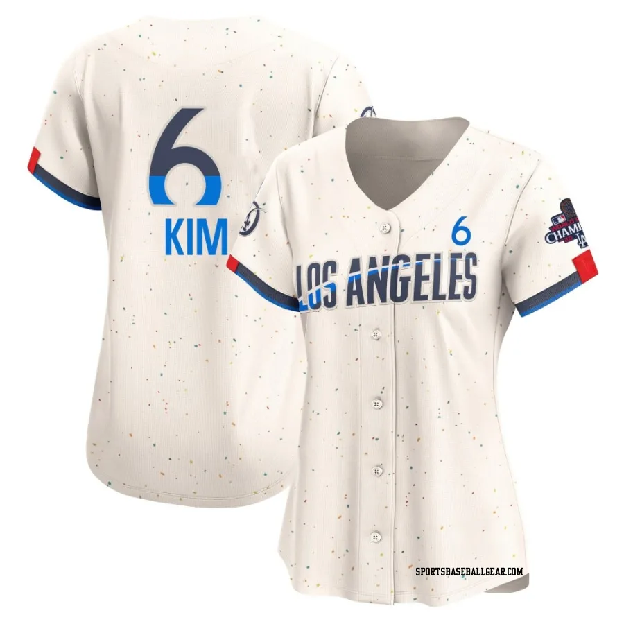 Hyeseong Kim Women's Los Angeles Dodgers Cream Limited 2024 City Connect World Series Champions Jersey