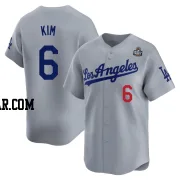 Hyeseong Kim Youth Los Angeles Dodgers Gray Limited Away 2024 World Series Jersey