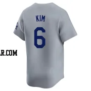 Hyeseong Kim Youth Los Angeles Dodgers Gray Limited Away 2024 World Series Jersey