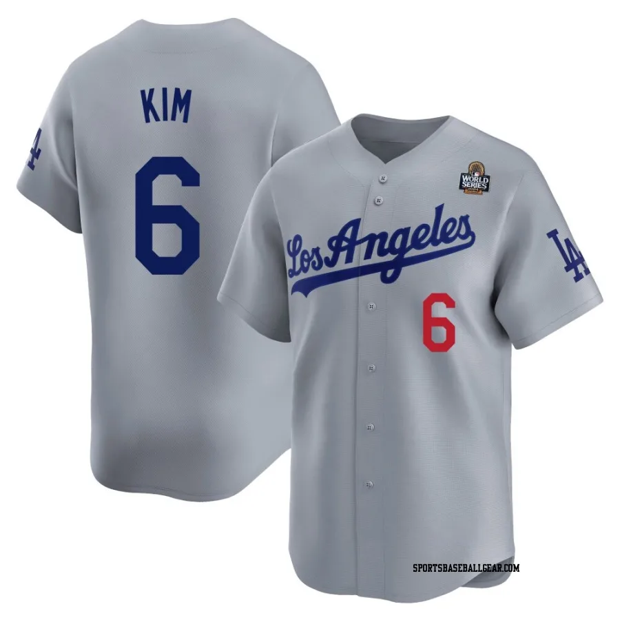 Hyeseong Kim Youth Los Angeles Dodgers Gray Limited Away 2024 World Series Jersey