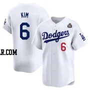 Hyeseong Kim Youth Los Angeles Dodgers White Limited Home 2024 World Series Jersey