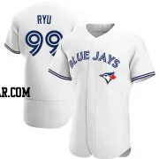 Hyun Jin Ryu Men's Toronto Blue Jays White Authentic Home Jersey