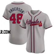 Ian Anderson Men's Atlanta Braves Gray Elite Road Jersey