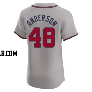 Ian Anderson Men's Atlanta Braves Gray Elite Road Jersey