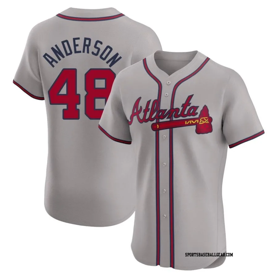 Ian Anderson Men's Atlanta Braves Gray Elite Road Jersey