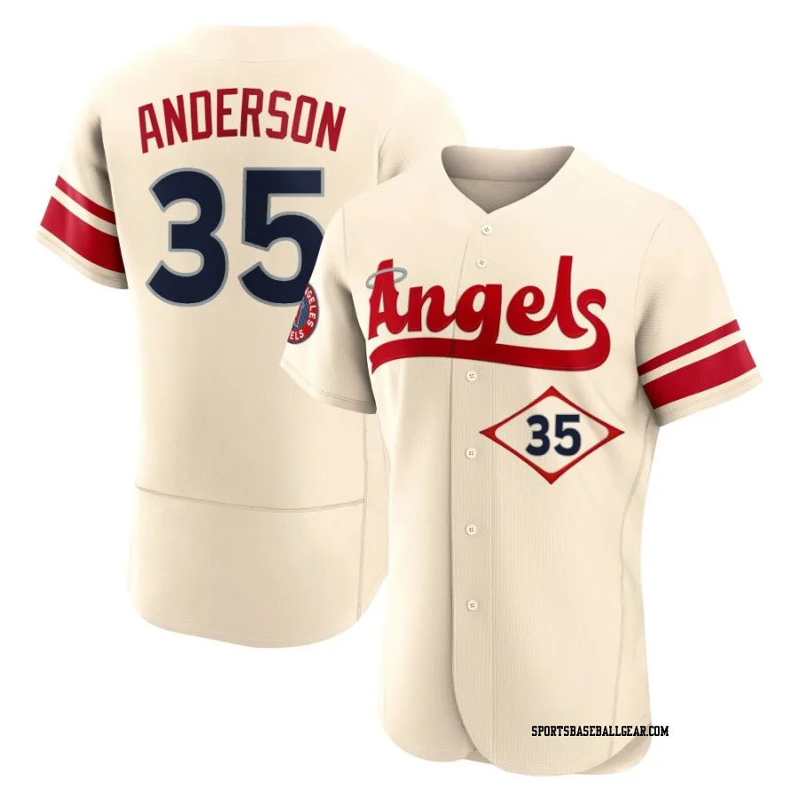 Ian Anderson Men's Los Angeles Angels Cream Authentic 2022 City Connect Jersey