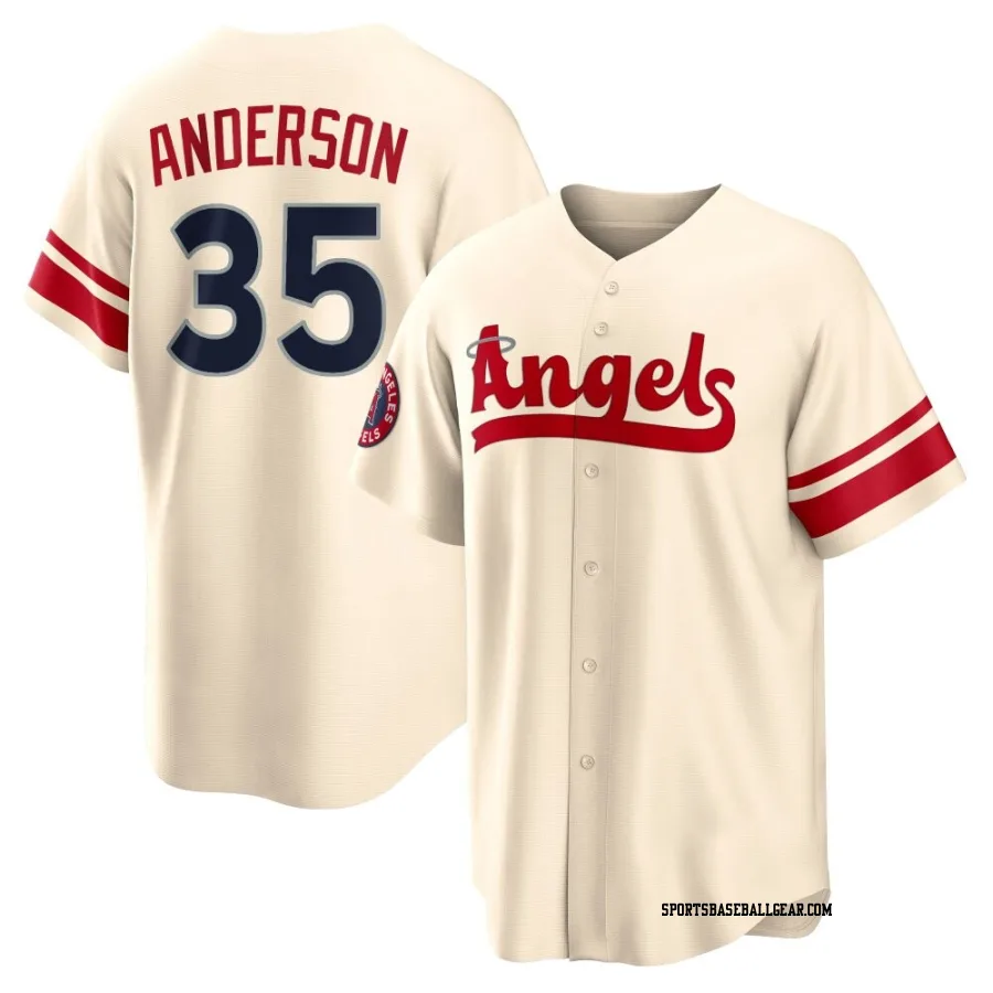 Ian Anderson Men's Los Angeles Angels Cream Replica 2022 City Connect Jersey