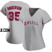 Ian Anderson Women's Los Angeles Angels Authentic Silver Road Jersey