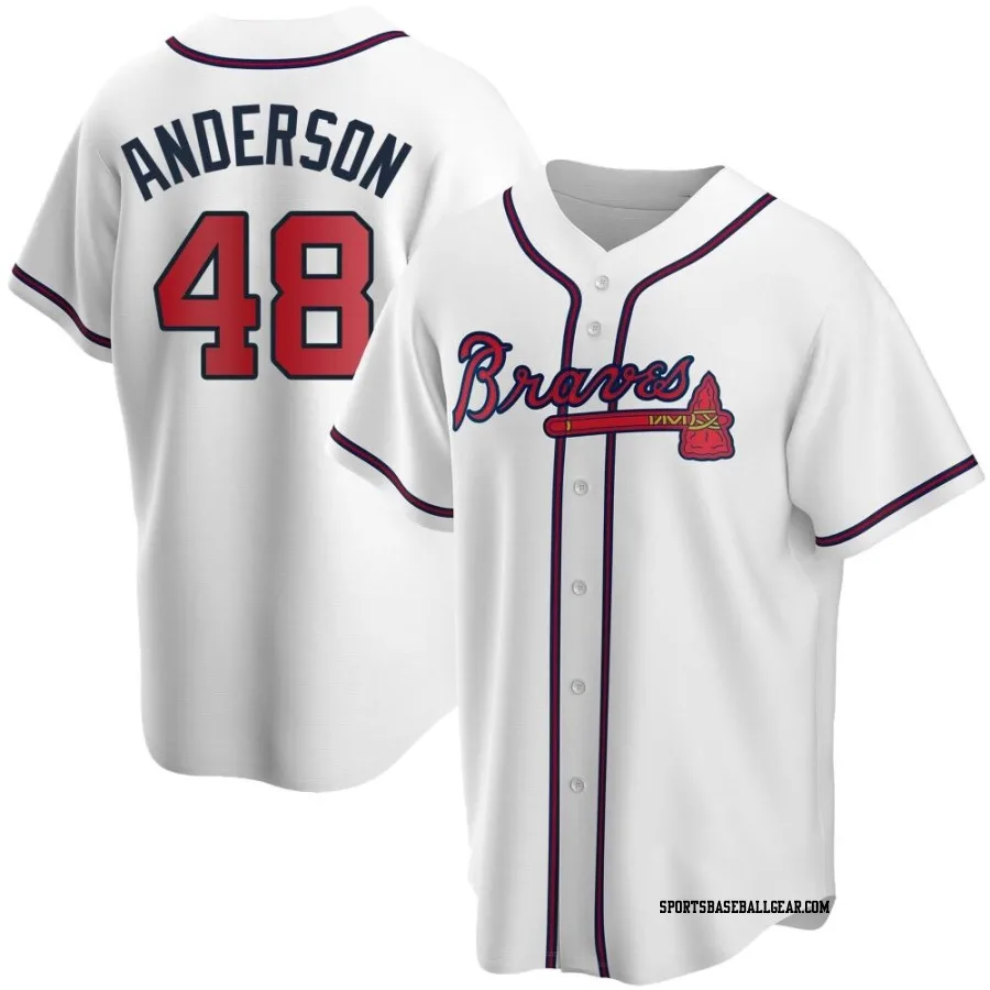Ian Anderson Youth Atlanta Braves White Replica Home Jersey