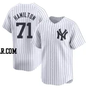 Ian Hamilton Men's New York Yankees White Limited Yankee Home Jersey
