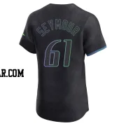 Ian Seymour Men's Tampa Bay Rays Charcoal Elite 2024 City Connect Jersey